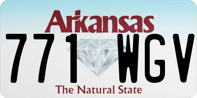 AR license plate 771WGV