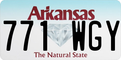 AR license plate 771WGY