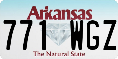 AR license plate 771WGZ
