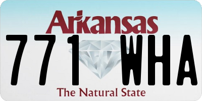 AR license plate 771WHA