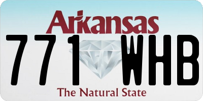 AR license plate 771WHB