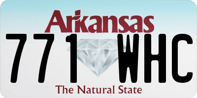 AR license plate 771WHC
