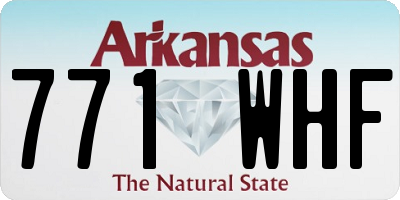 AR license plate 771WHF