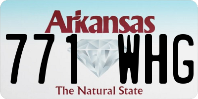 AR license plate 771WHG