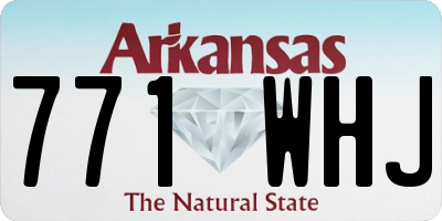 AR license plate 771WHJ