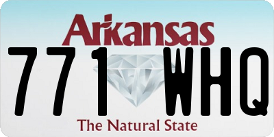 AR license plate 771WHQ