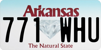 AR license plate 771WHU