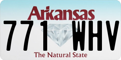 AR license plate 771WHV