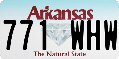 AR license plate 771WHW