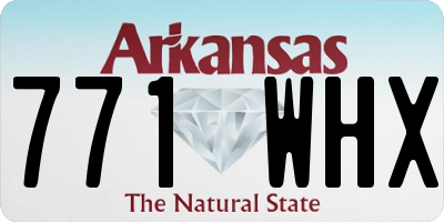 AR license plate 771WHX
