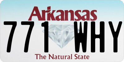 AR license plate 771WHY