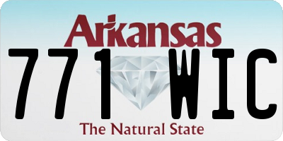 AR license plate 771WIC