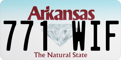 AR license plate 771WIF