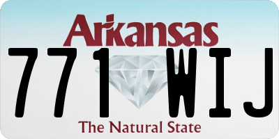 AR license plate 771WIJ