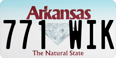 AR license plate 771WIK