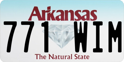 AR license plate 771WIM