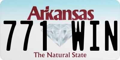 AR license plate 771WIN