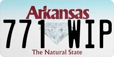 AR license plate 771WIP