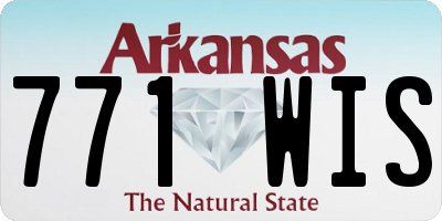 AR license plate 771WIS