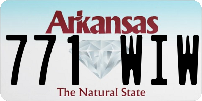 AR license plate 771WIW