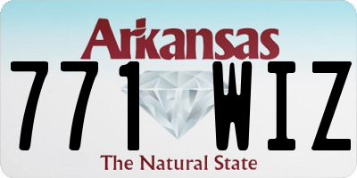AR license plate 771WIZ