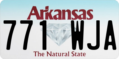 AR license plate 771WJA