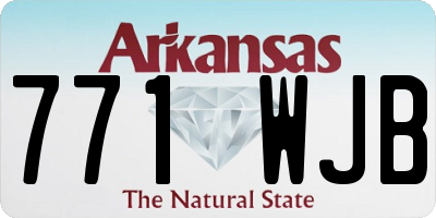 AR license plate 771WJB