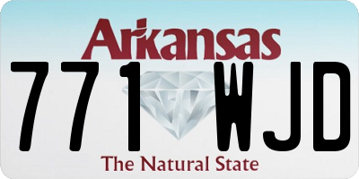 AR license plate 771WJD