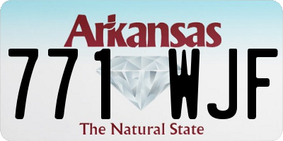 AR license plate 771WJF