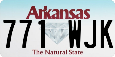 AR license plate 771WJK