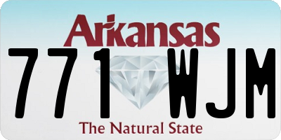 AR license plate 771WJM