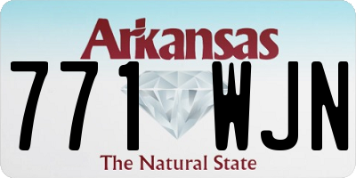 AR license plate 771WJN