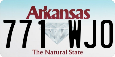 AR license plate 771WJO