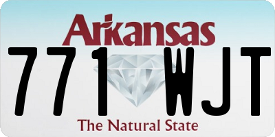 AR license plate 771WJT