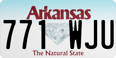 AR license plate 771WJU