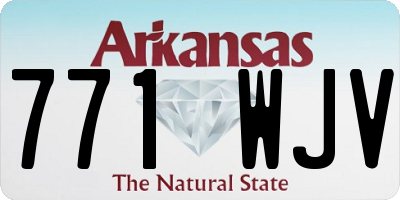 AR license plate 771WJV