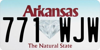AR license plate 771WJW
