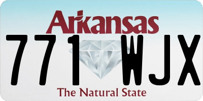 AR license plate 771WJX