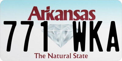AR license plate 771WKA