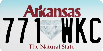 AR license plate 771WKC