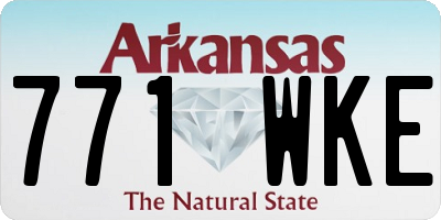 AR license plate 771WKE