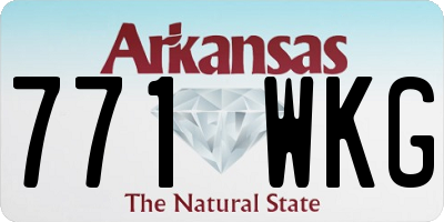 AR license plate 771WKG