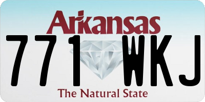 AR license plate 771WKJ