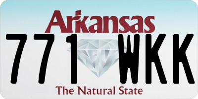 AR license plate 771WKK