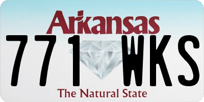 AR license plate 771WKS