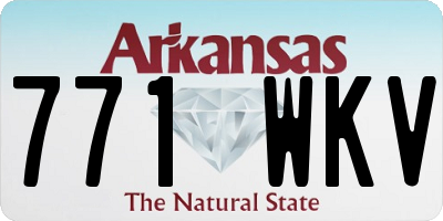 AR license plate 771WKV