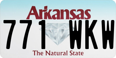 AR license plate 771WKW