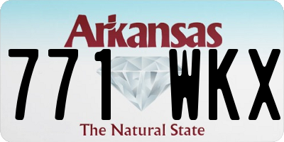 AR license plate 771WKX