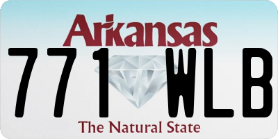 AR license plate 771WLB
