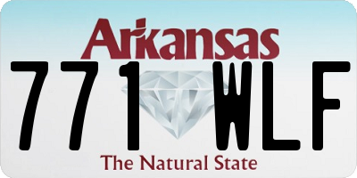 AR license plate 771WLF